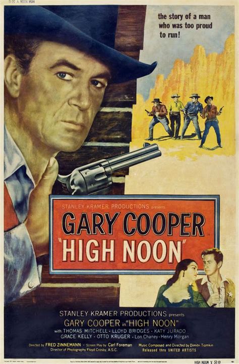 High Noon Movie Poster 1952 Western Gary Cooper High Noon Western