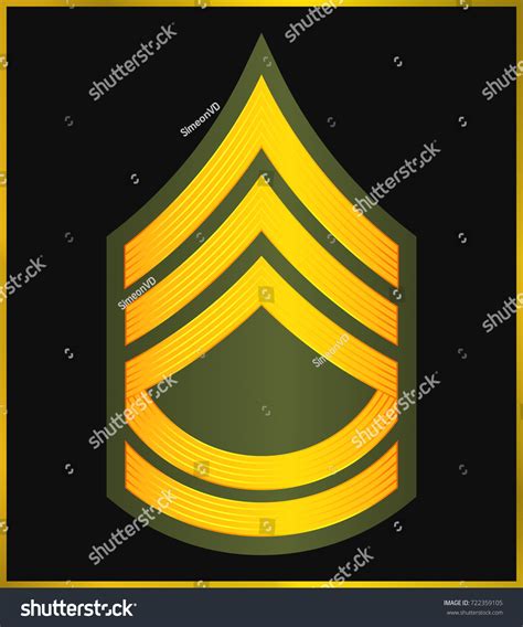 Military Ranks Insignia Stripes Chevrons Army Stock Vector Royalty