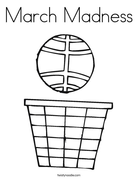 Did you scroll all this way to get facts about march coloring page? March Madness Coloring Page - Twisty Noodle