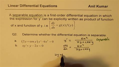 Introduction To Linear Differential Equations And Integrating Factor Ap