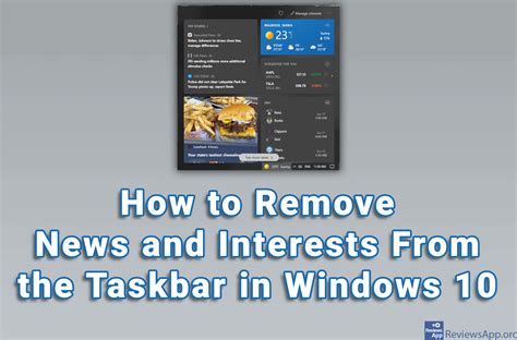 How To Remove News And Interests From The Taskbar In Windows 10