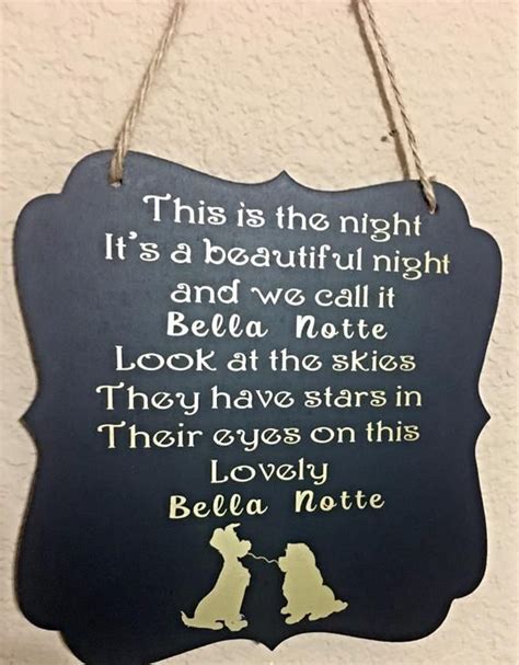 Bella Notte Chalkboard Sign Lady And The Tramp Disney