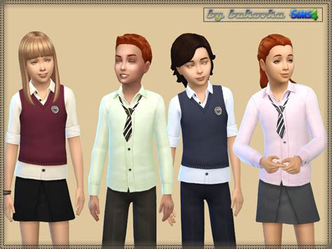 The Sims Resource Set School Uniform