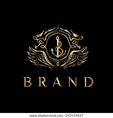 At logolynx.com find thousands of logos categorized into thousands of categories. Anchor Wings Luxury Vector Logo Design Stock Vector ...