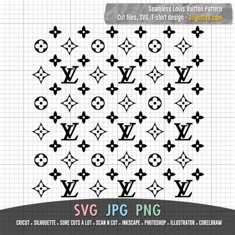 L And V Pattern Seamless LV Pattern SVG Origin SVG Art