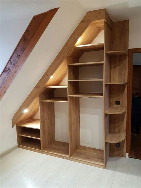 See more ideas about office inspiration, closet office, walk in closet. Attic Closet Ideas - Walk-in attic storage room features a ...