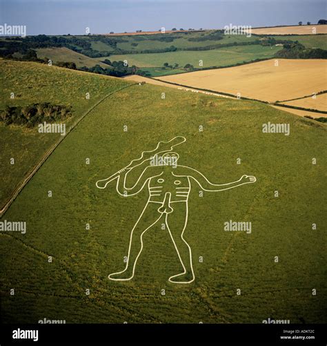 Cerne Abbas Giant A Chalk Hill Carving In Dorset UK Thought To Be An Ancient Fertility Symbol