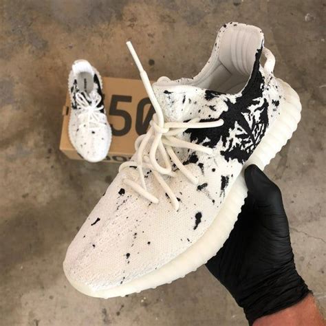 Custom Painted Rorschach Ink Blot Adidas Yeezys By Bstreetshoes In 2020