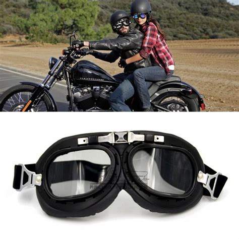 Motorcycle Goggles Retro Vintage Aviator Pilot For Harley Cruiser