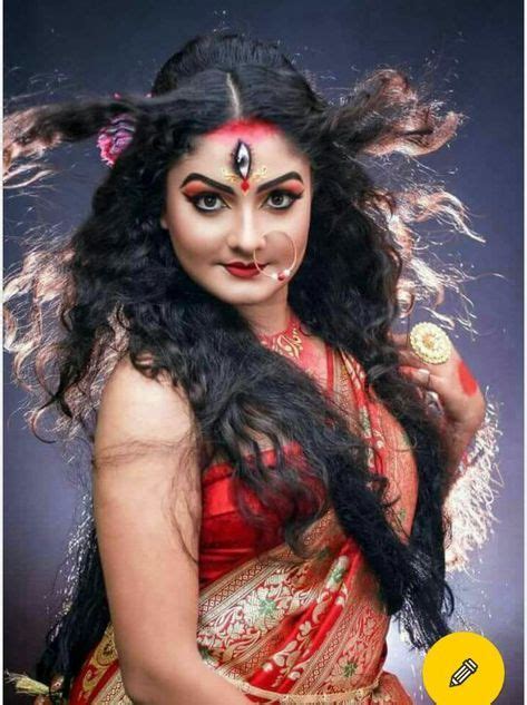Beautiful Indian Goddess Kali Indian Goddess Bengali Bridal Makeup
