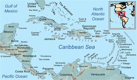 Donde Queda El Caribe Mapa Del Mar Caribe Y Sus Islas