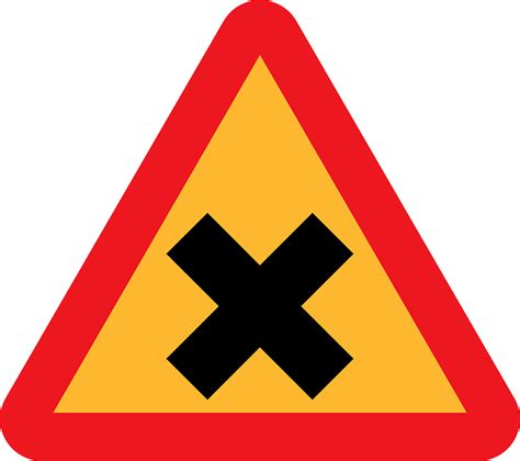 road cross traffic roadsigns free vector graphic on pixabay