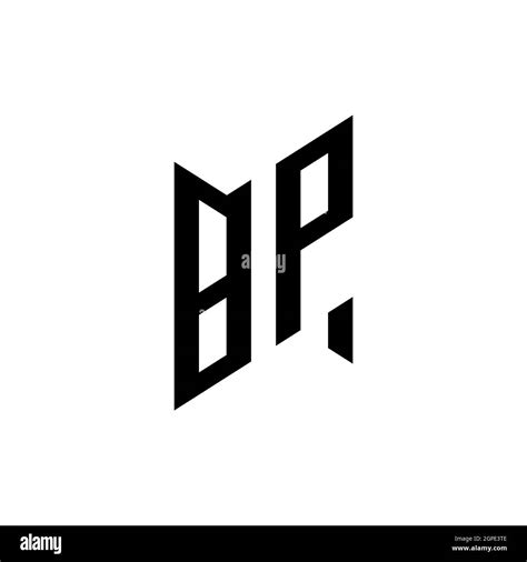 Bp Monogram Geometric Shape Style Template Monogram Initial Design