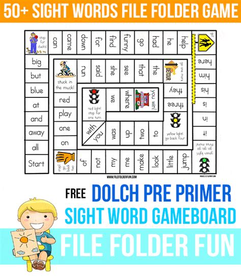 Sight Word File Folder Game The Crafty Classroom