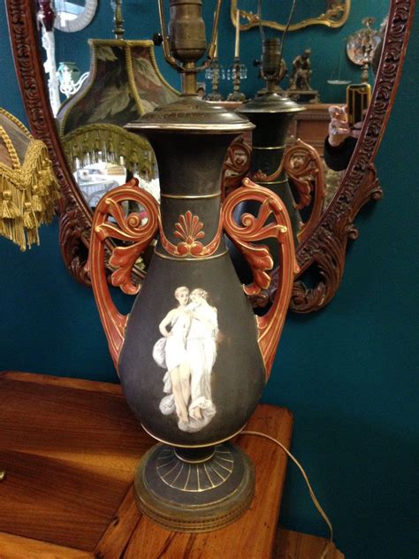 Large Table Lamp Royal Worcester Lamp Handpainted Tall Table Etsy In Painting Lamps