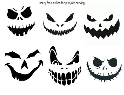 7 Best Printable Scary Halloween Faces