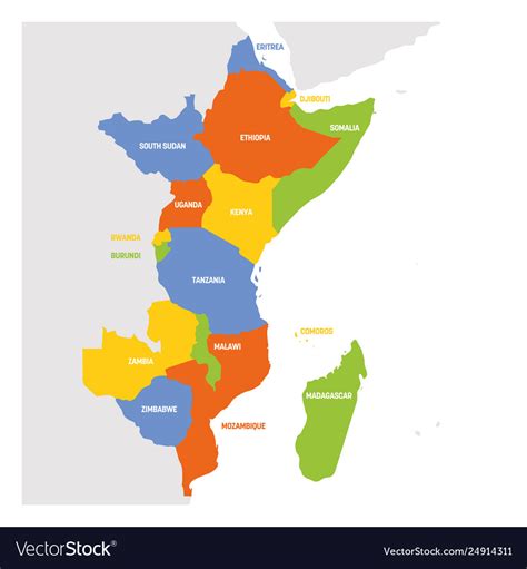 East Africa Countries Map