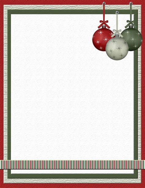 Christmas Stationery Template Papers Download Christmas Templates