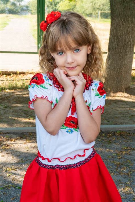 Portrait Of A Little Beautiful Preschool Girl Stock Image Image Of