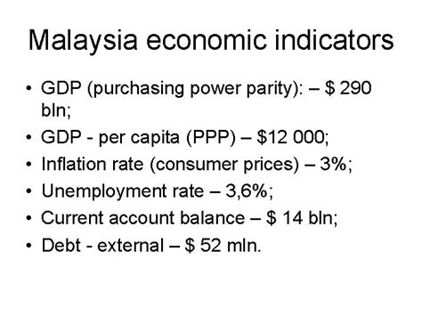 This entry records the difference between national government revenues and expenditures, expressed as a percent of gdp. Purchasing Power Parity Malaysia : Purchasing Power Parity ...