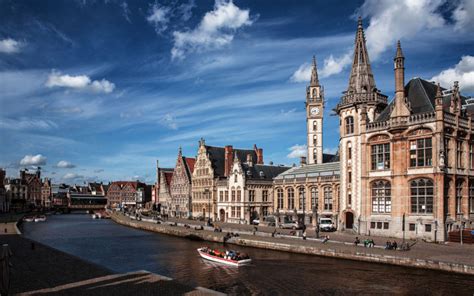 Ghent City Flanders Belgium During The Day Wallpaper For Desktop