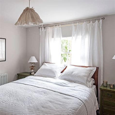 The light from outside is reflected by the bedroom curtain. White bedroom with sheer curtains | Decorating ...