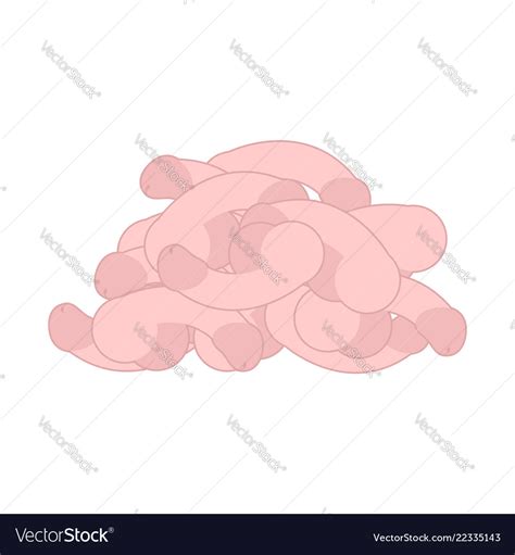 Penis Heap Stack Pile Dick Isolated Royalty Free Vector