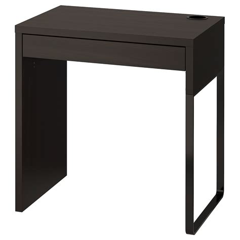 Micke Desk Black Brown 73x50 Cm Ikea