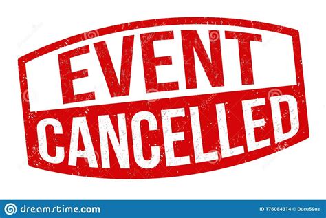 Event Cancelled Sign Stamp Event Cancelled Sign Stamp White Background