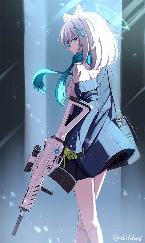 Blue Archive Anime Girls Anime Girl With Weapon Gun Transparent