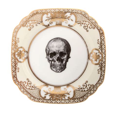 Upcycled Vintage Gold Skull Side Plate Melody Rose London