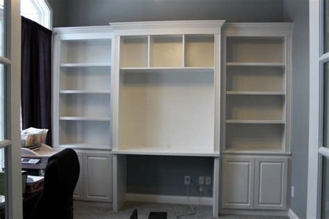 28 White Built Bookcase Furniture White Stained Wood Custom Built In