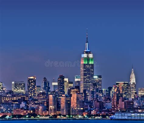New York Skyline With Empire State Building Stock Image Image Of