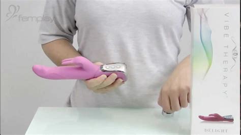 femplay vibe therapy delight silicone rabbit vibrator demonstration youtube