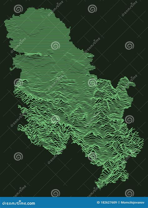 Relief Map Of Serbia Stock Vector Illustration Of Vojvodina 182627609