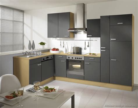 You want to create a space that offers plenty of workable storage while still answering to a higher aesthetic. Pictures of Kitchens - Modern - Gray Kitchen Cabinets