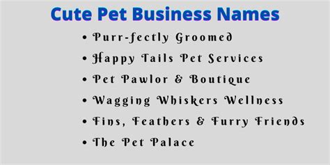 700 Best Pet Business Names Ideas To Pick From