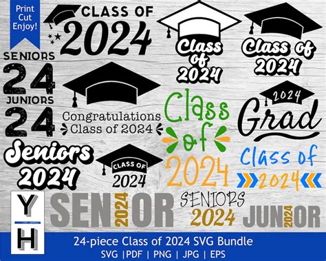 Class Of 2024 Svg Bundle Senior 2024 Svg Seniors 2024 Png Etsy Norway