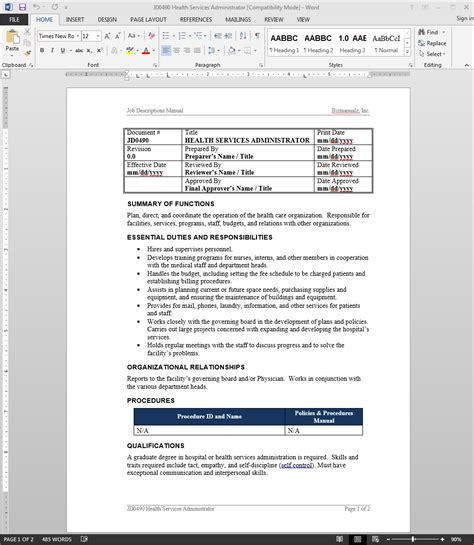 An administrator's job is to get involved with the implementation and coordination of office there are 15,828 administrator job vacancies in australia available immediately, compared to 5,366 in. Health Services Administrator Job Description