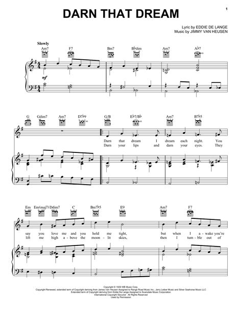 Benny Goodman Darn That Dream Sheet Music Notes Chords Sheet Music