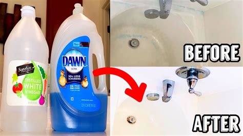 How To Clean Your Bathtub Using Dawn And Vinegar Youtube
