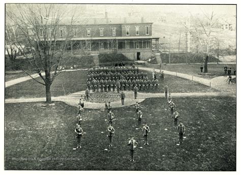 Corps of Cadets and Band Muster in Woodburn Circle, West Virginia ...