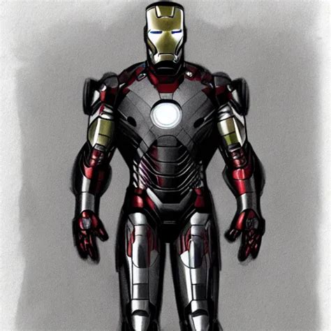 Iron Man Mark 2 Pencil Sketch Concept Art Stable Diffusion Openart