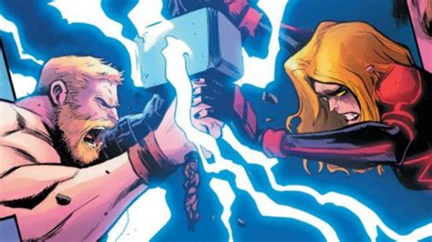 Captain Marvel Vs Thor Ends In Grisly Fashion Ign