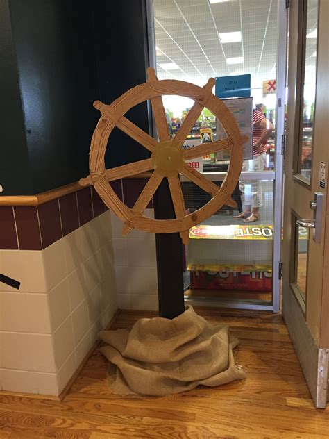 Scholastic Book Fair Ships Wheel From Basketball Hoop Stand Foam