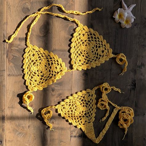 Victorias Vogue New Handmade Crochet Micro Bikini G Thong String Beach
