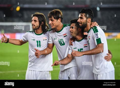 Players Of Iraq National Football Team Celebrate After Defeating