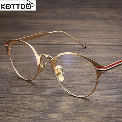 buy kottdo metal optical frame brand eyeglasses women men eyewear vintage