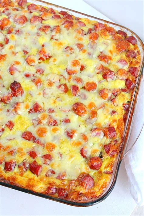 Sausage Bread Casserole With Cottage Cheese And Eggs Recipe Chefthisup