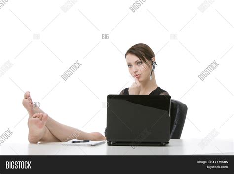 barefoot businesswoman image and photo free trial bigstock